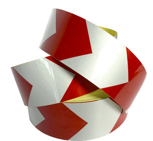 Самоклеющаяся светоотражающая лента красно-белая SH515 (50мм*45,7м)